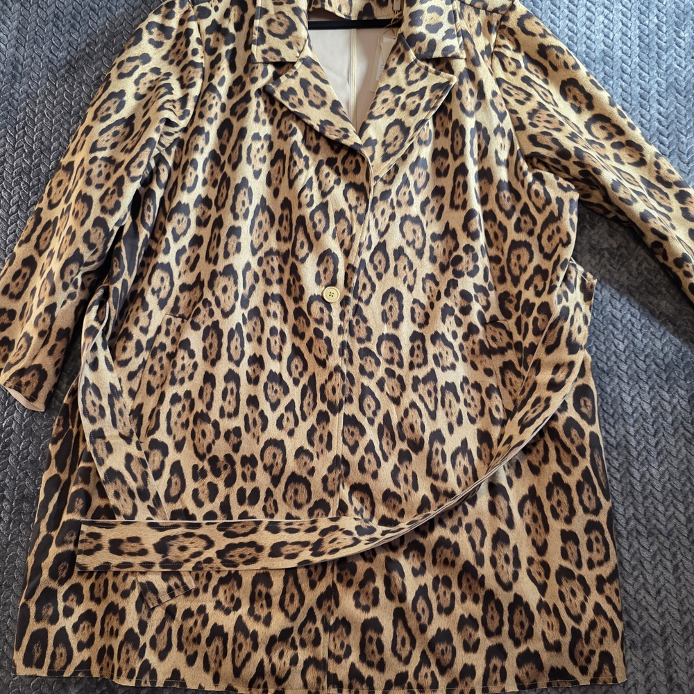 Elie Tahari Couture Leopard Print Coat Size 3X/TTTG  NWT Elegant Luxury Mob Wife
